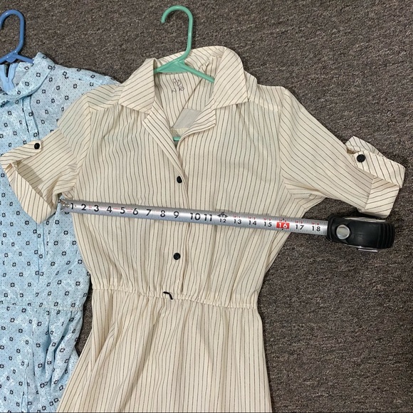 SOLD! 5❤️TRUE Vintage dress.small.medium.large orange white blue short - Picture 9 of 12